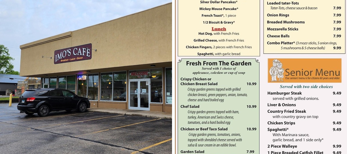 Imo's Cafe Menu